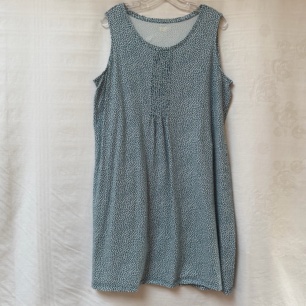 Lands End Dress Women's 24W Polka Dot Classic Stretch Mature Event Cotton
